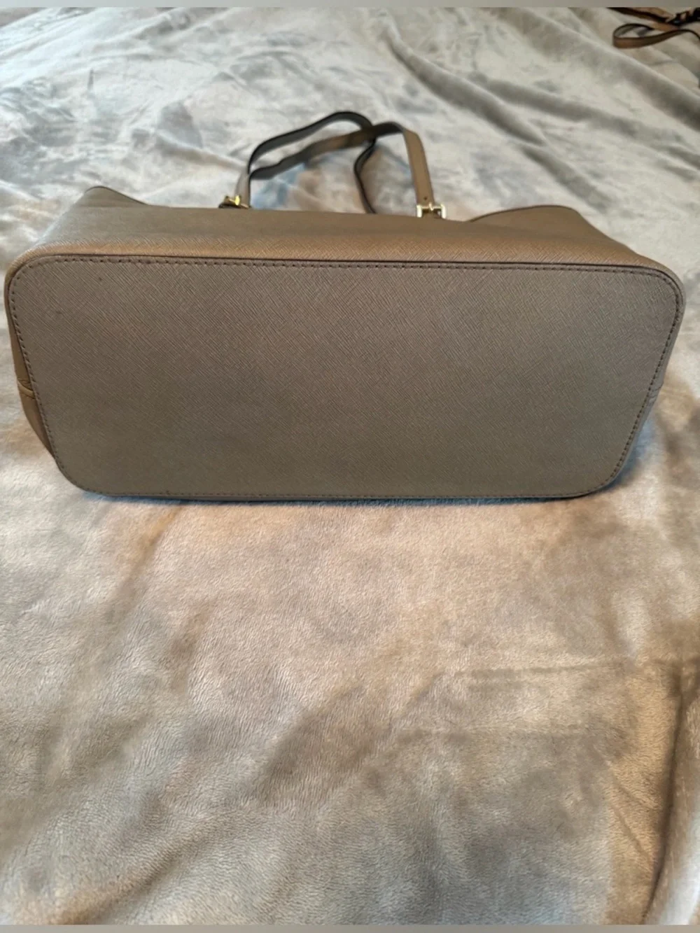 Michael Kors Jet Set Tote Taupe Saffiano Leather Large Work Bag Neutral - Picture 4 of 5